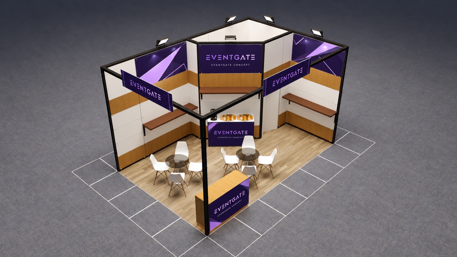 Maksima Stand — Konsept 08 — EVENTGATE Concept tasarım çalışması