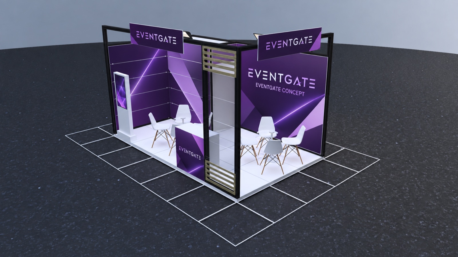 Maksima Stand · 15 m² — Konsept 11 — EVENTGATE Concept tasarım çalışması