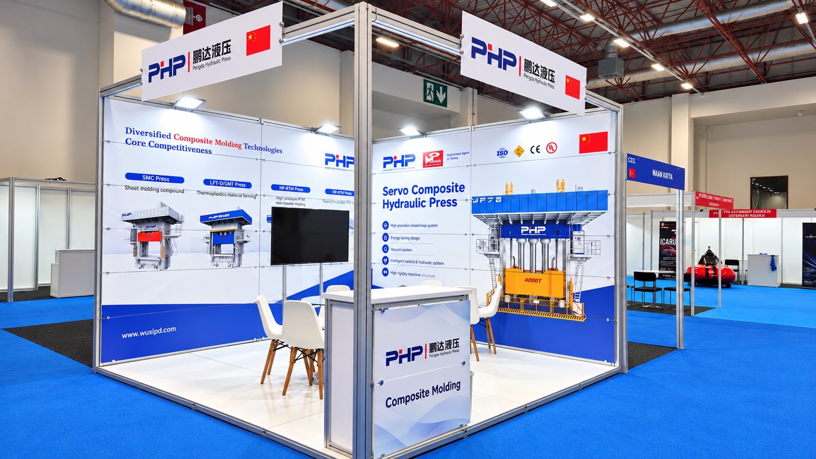 Pengda Hydraulic Press için İstanbul'da uygulanan fuar standı